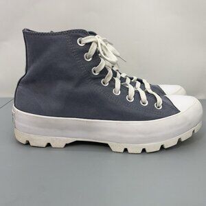 Converse Chuck Taylor Lugged Platform Shoe Sneakers Chunky Grayish Blue Women 10